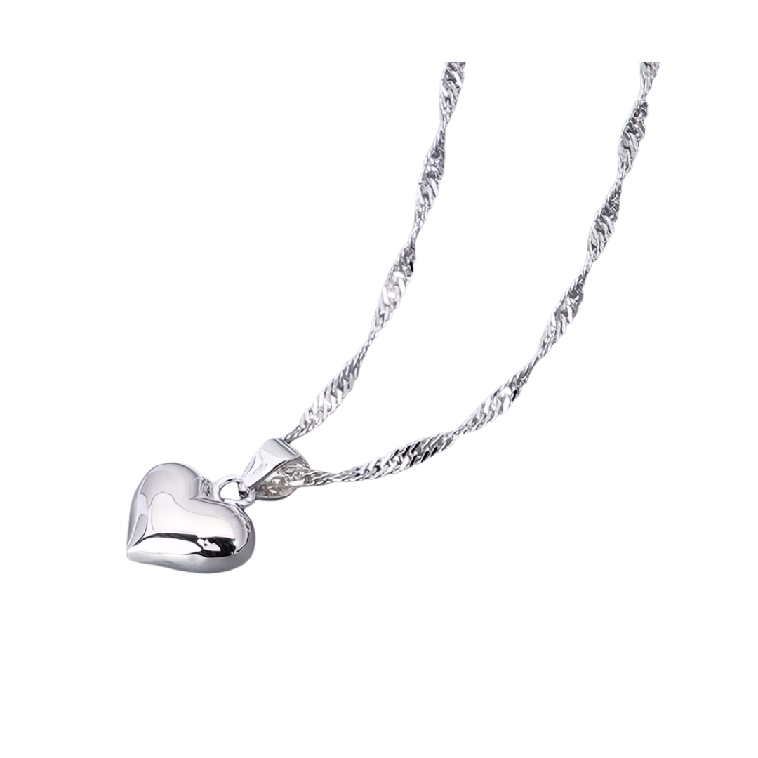 S925 Sterling Silver Heart Pendant Necklace