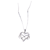 Infinity Heart Pendant Necklace