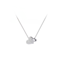 Silver Double Heart Necklace