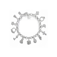Plated Silver Charm Bracelet