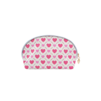 Oval Cosmetic Bag - Hearts