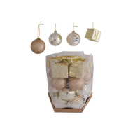 Gold Christmas Baubles Gift Box
