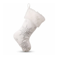 White Snowflake Christmas Stocking