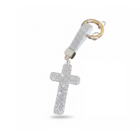 Sparkly Cross Keychain