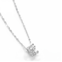 925 Sterling Silver Necklace - Crown Pendant