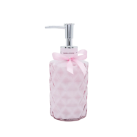 Pink Crystal Glass Hand Lotion