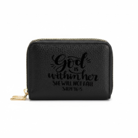 Women's Black Wallet - Psalm 46:5