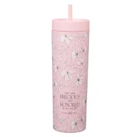 2843 Pink Plastic Tumbler - You Are Precious and Honored