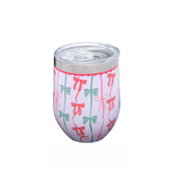 2871 Pink Stainless Steel Tumbler with Bows