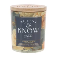 2897 1 Candle with Bamboo Lid - Nordic Seaside Scent