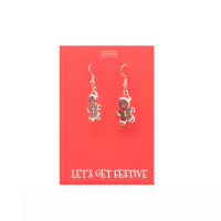 Christmas Gingerbread Man Earrings - Festive Holiday Jewellery Gift