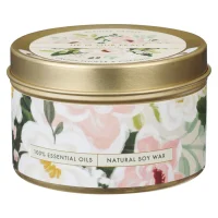 3002 He Is Our Peace Cactus Flower & Coconut Scented Candle in Tin