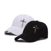 Cross Print Cap – Christian Faith Adjustable Hat for Men & Women