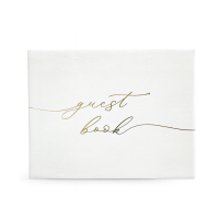 Faux Leather Wedding Guest Book – Elegant Guest Sign-In Book