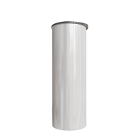 20oz White Stainless Steel Skinny Tumbler