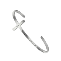 3605 Stainless Steel Cuff Bangle Joshua 1 9 Faith Cuff Bracelet – Joshua 1:9 Stainless Steel (Unisex)
