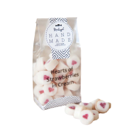 100g Hearts of Strawberries in Cream Rock Candy