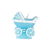 Baby Stroller Candle - Blue