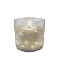 4841 LED Light Up Candle 120g Silver LED Light Up Candle