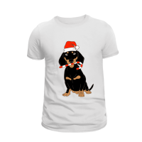 80 Dachshund Christmas T-shirt - Dachshund