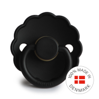 93 jet black FRIGG Daisy Latex Pacifier - Jet Black
