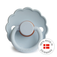97 Powder blue front FRIGG Daisy Latex Pacifier - Powder Blue