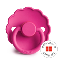 99 Fuchsia front FRIGG Daisy Latex Pacifier - Fuscia