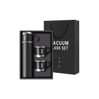Flask Set – 3 Piece Stainless Steel Black Gift Set Flask Set – 3 Piece Stainless Steel Black Gift Set