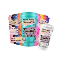 Teacher Tumbler – Daily Affirmations (1 Piece) Gift Cup Teacher Tumbler – Daily Affirmations (1 Piece) Gift Cup